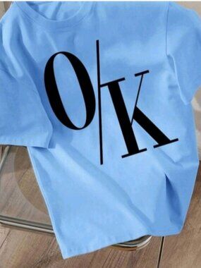 Light Blue OK Graphic Kids Tee